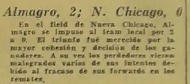 Depto de Historia, Estadisticas y Museo del Club Almagro post