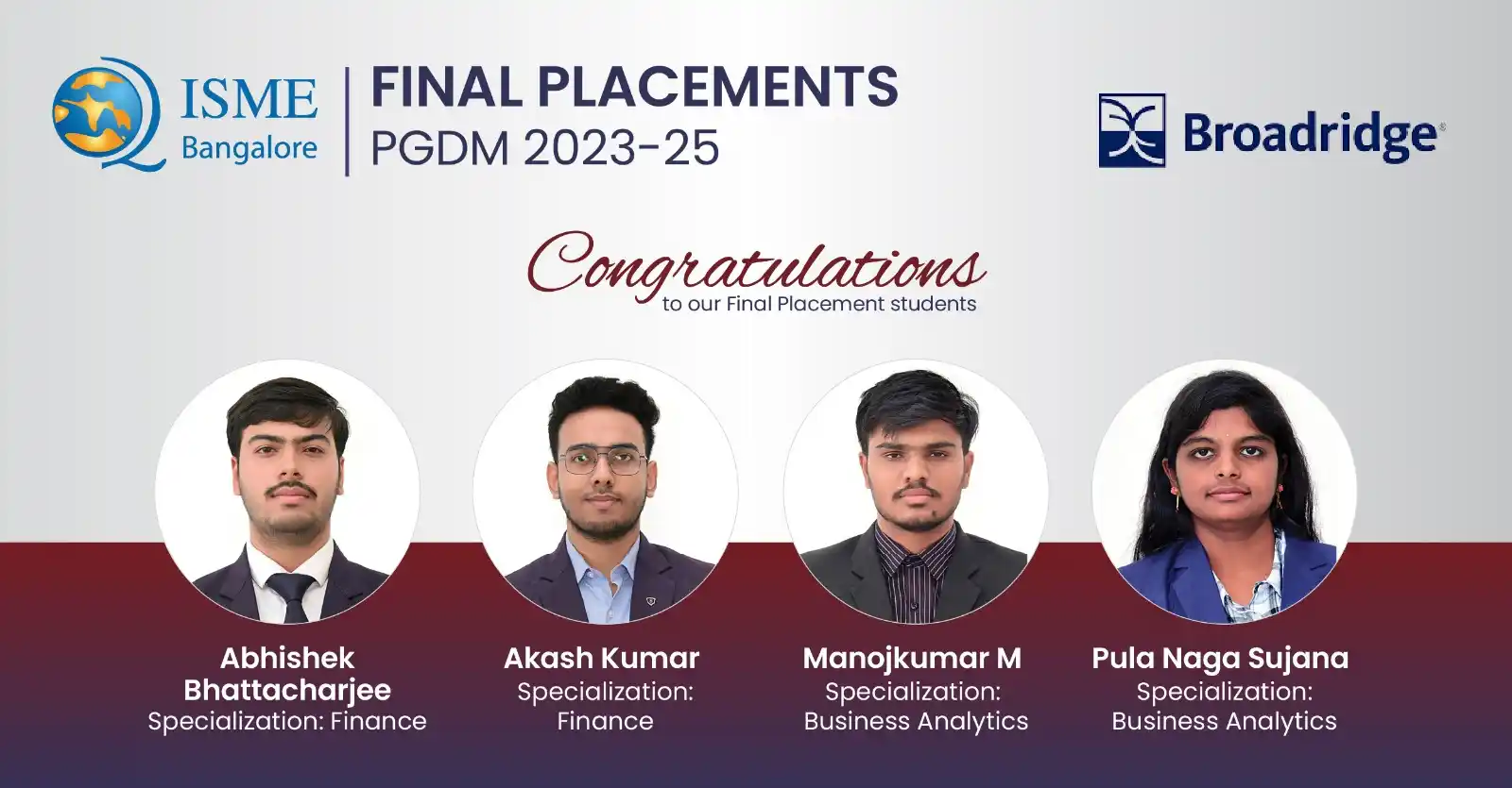 ISME - Bangalore post