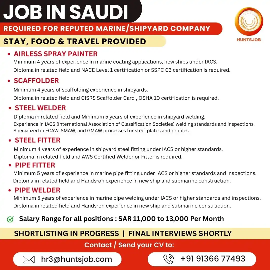 Image from Huntsjob: Jobs in Saudi✈️ ▶Airless Spray Painter https://www.huntsjob.com/jobdet...