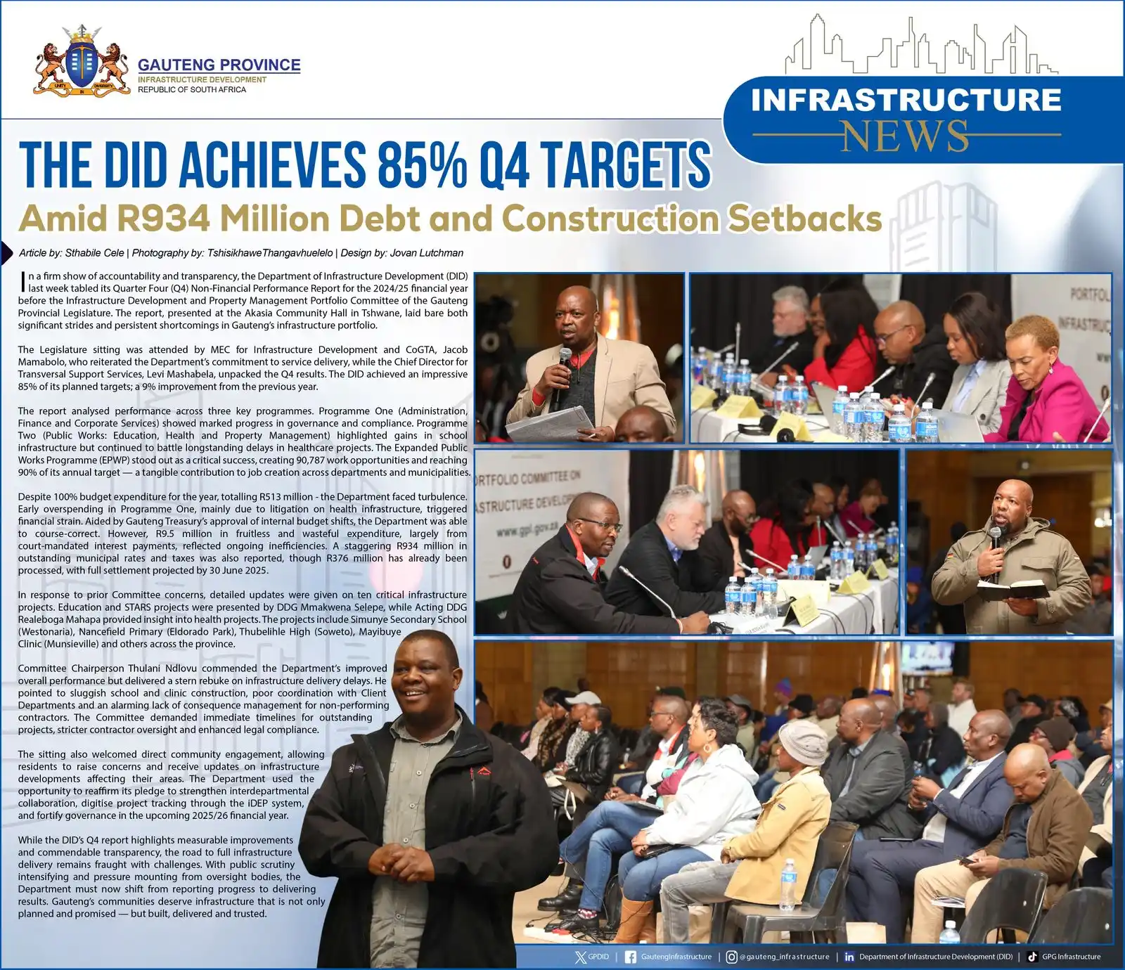 Image from Department of Infrastructure Development (DID): 📢 *DID Shows Progress in Q4 Report* 🏗️📊 In a strong display of *ac...