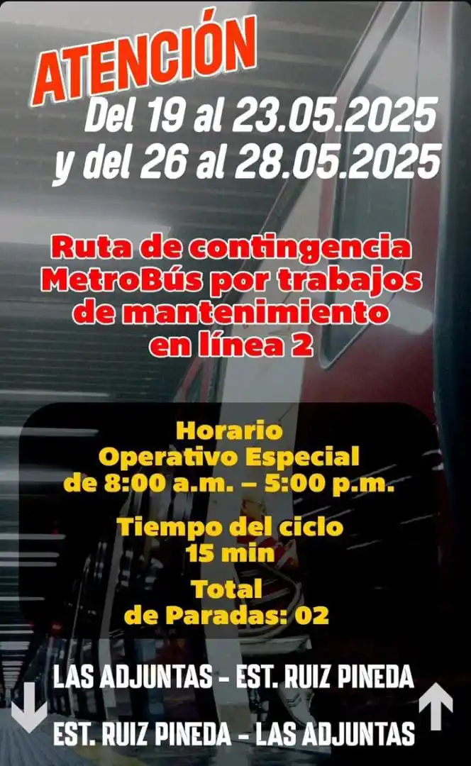 Image from Reporteros Ferroviarios 🚉: *Metro de Caracas activará ruta de contingencia desde el día 19/05/202...