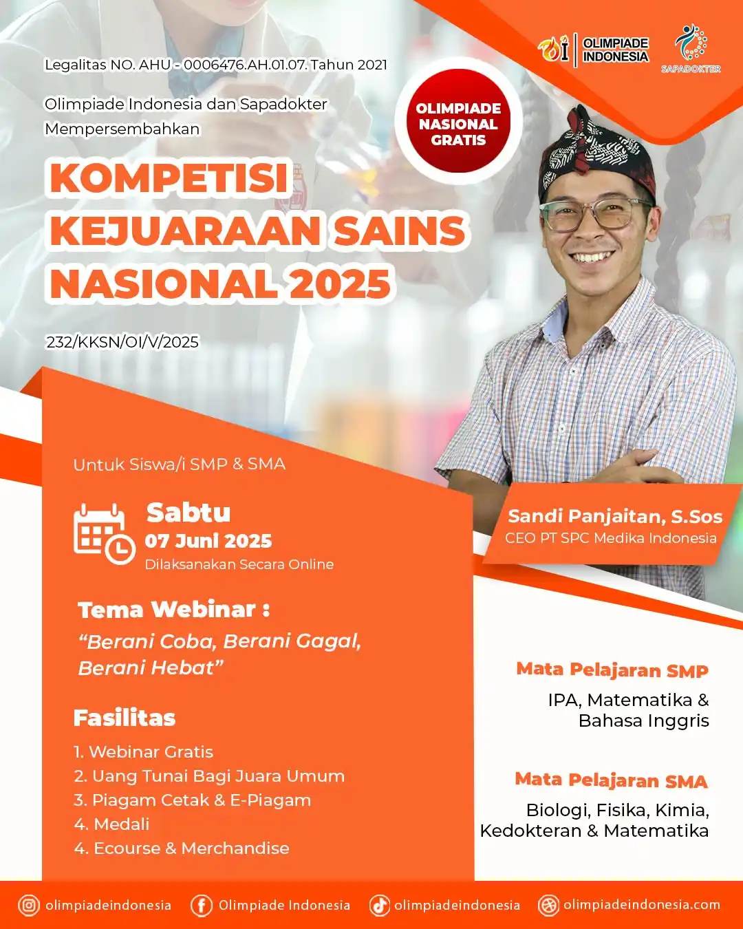 Image from OLIMPIADE INDONESIA: 🎉 PENGUMUMAN RESMI KKSN X SAPA DOKTER 2025 SUDAH KELUAR! 🎉 Kalian ya...