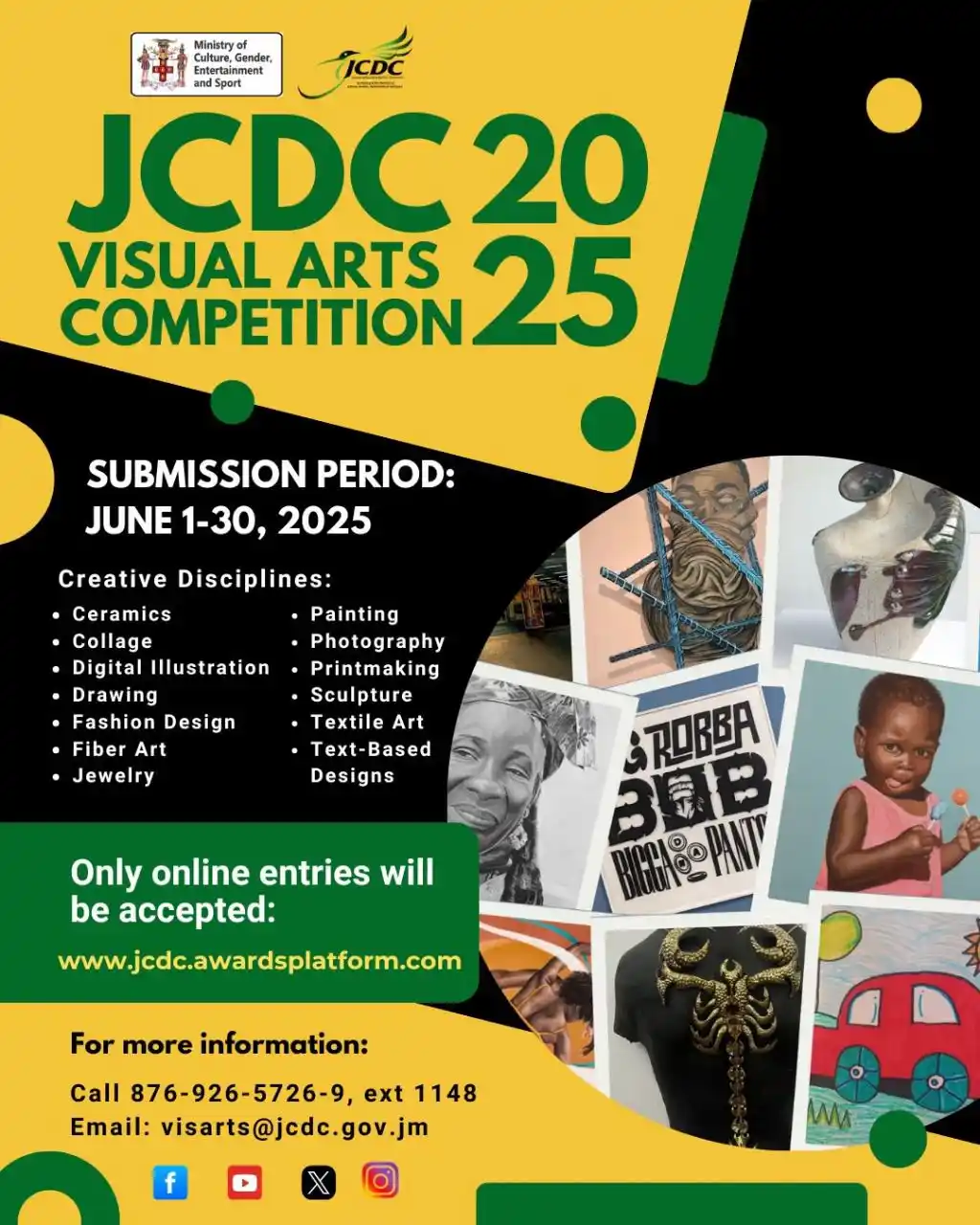 Image from JCDC JAMAICA: Show off your skills in the Jamaica Visual Arts Competition 2025 — whe...
