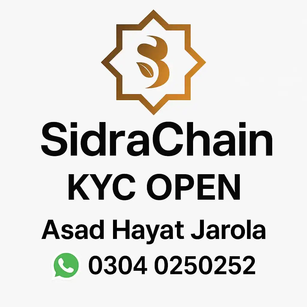 Image from Sidra Branch Jhang 💫: *🚨 SidraChain KYC Open Now! 🚨* 🪪 SidraChain KYC ka process shuru ...