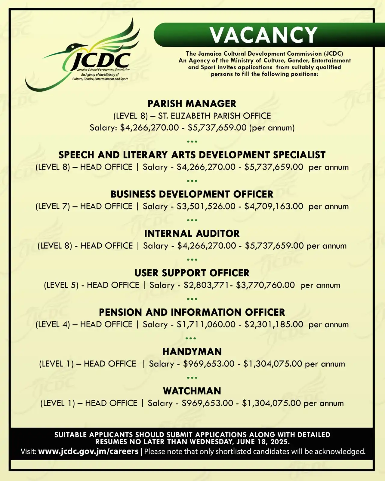 Image from JCDC JAMAICA: We are looking for you 🔎 Apply today to be a part of our <a class="t...