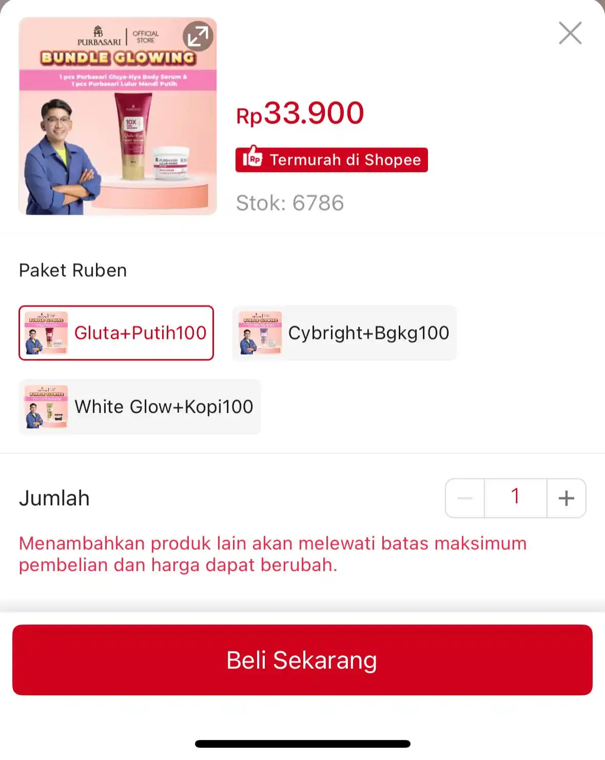 Image from Racun shopee: ￼[DAPAT 2] RUBEN ONSU X Purbasari Body Serum Series / Body Serum Purba...
