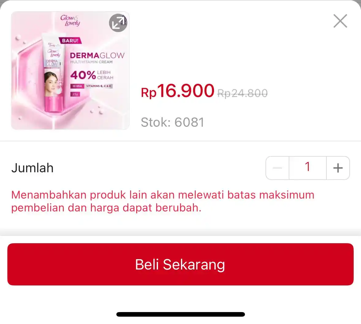 Image from Racun shopee: glow&lovely derma glow multivitamin cream https://s.shopee.co.id/8ztGy...