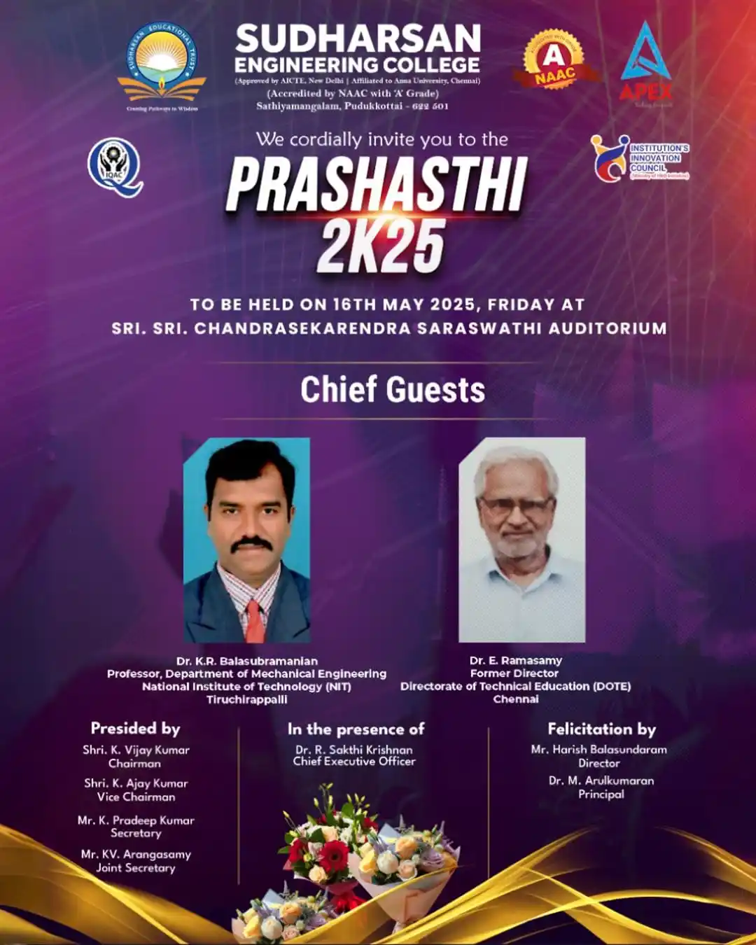 Image from SUDHARSAN ENGINEERING COLLEGE: 🎉 Join Us for PRASHASTHI 2K25 at Sudharsan Engineering College! 🎉  W...