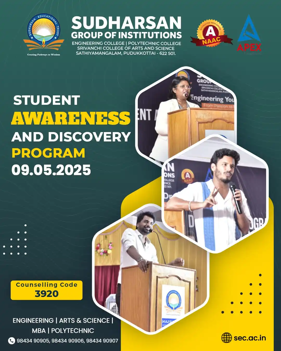 Image from SUDHARSAN ENGINEERING COLLEGE: 🎓 Our Student Awareness & Discovery Program on 09.05.2025 brought ene...