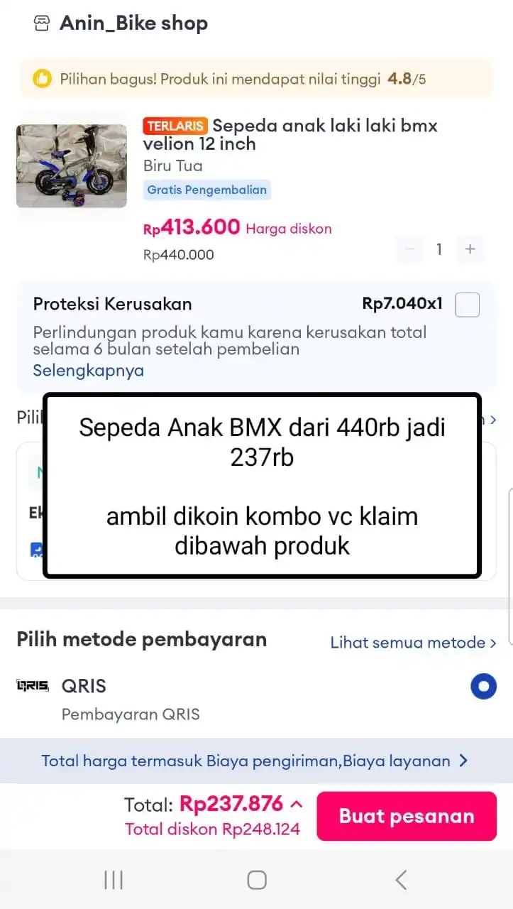Image from Info Promo Diskon Lazada Shopee Dll: Sepeda Anak BMX dari 440rb jadi 237rb https://s.lazada.co.id/s.ZY2cET?...