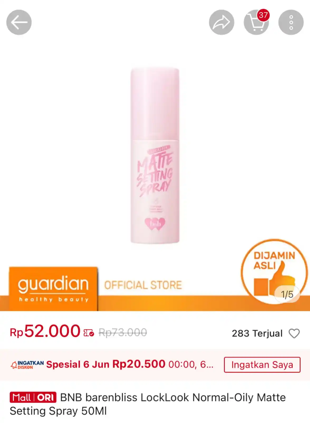 Image from Racun shopee: setting spray barenbliss 💰: 20.500 ⏰: 00.00 https://s.shopee.co.id/7f...