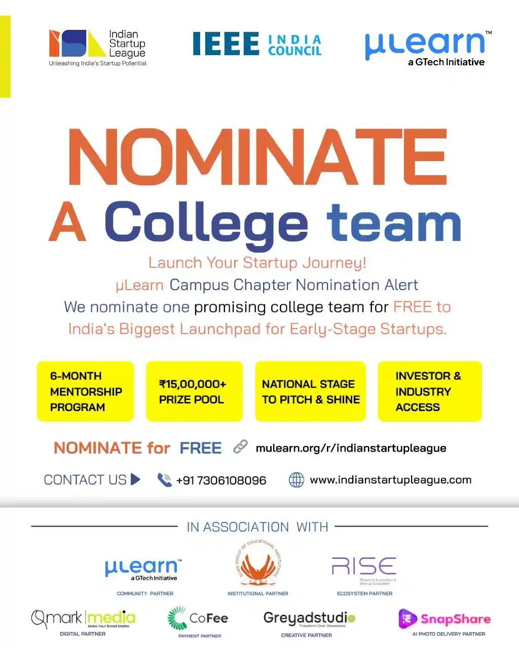 Image from INOVUS LABS IEDC: *Big News from µLearn & Indian Startup League!* Startup dreams? We’re ...