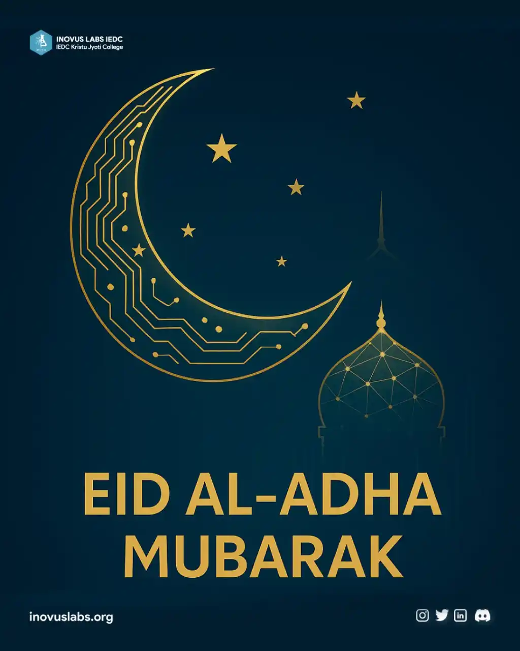 Image from INOVUS LABS IEDC: 🌙 Eid al-Adha Mubarak At INOVUS LABS IEDC, we celebrate faith, compas...
