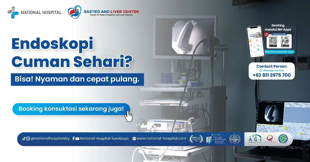 Image from NATIONAL HOSPITAL: Endoskopi Tanpa Rawat Jalan? BISA! Tahukah bahwa pemeriksaan endoskop...