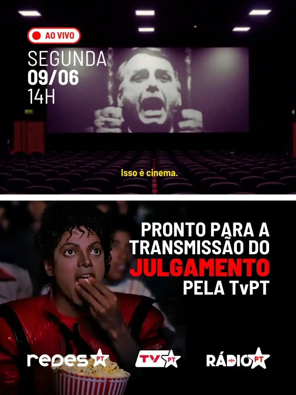 Image from Militância & Redes: *HOJE TEM!* 🐂🐂🐂 🍿 Prepara a pipoca! Estamos prontos para a transm...