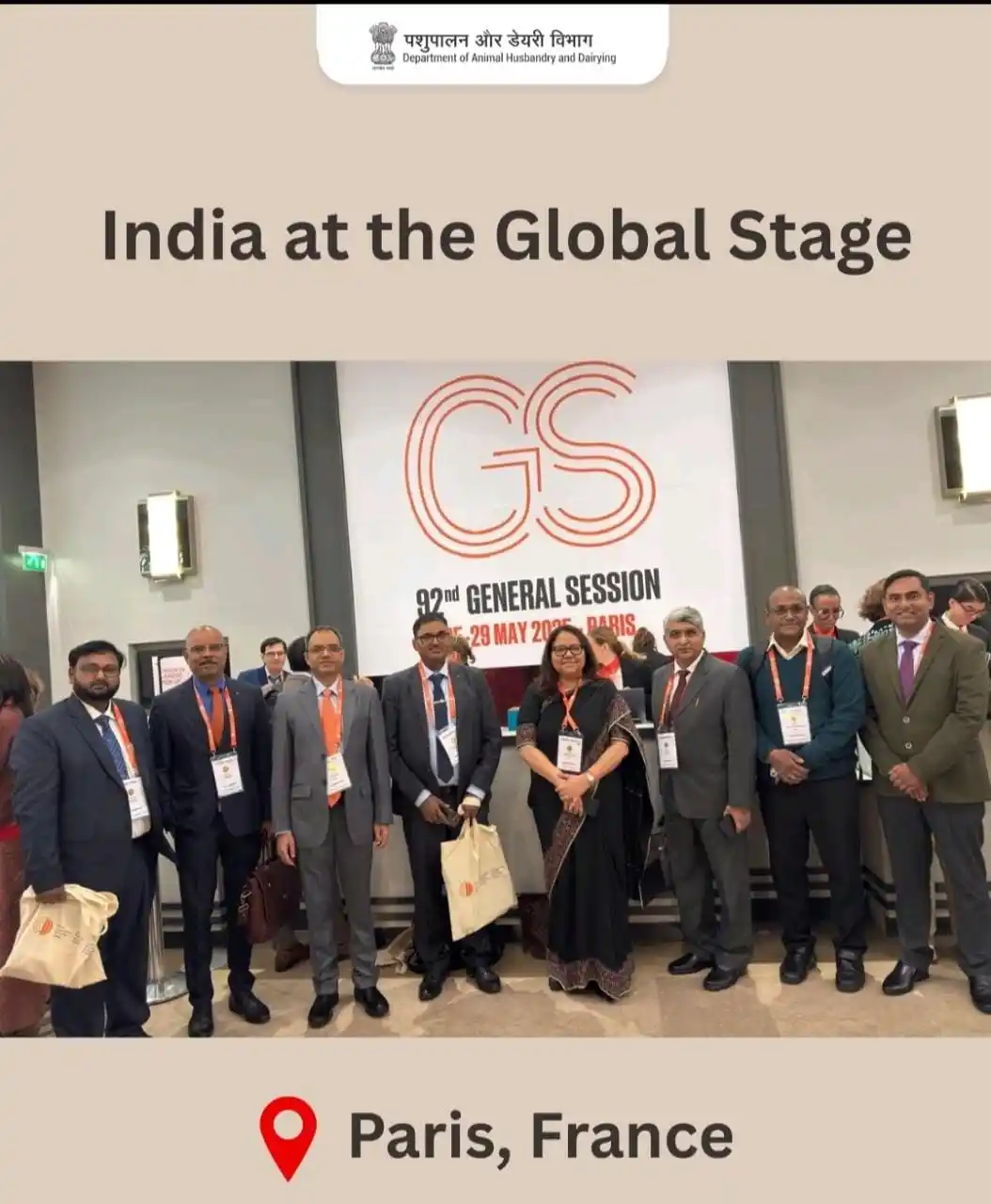 Image from Dr Vet - One Stop for Veterinarian: India at the 92nd General Session of WOAH 2025 - The Indian Delegation...