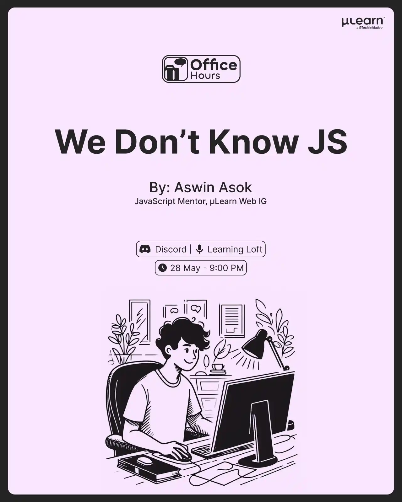 Image from INOVUS LABS IEDC: Join us for a fun session on “We Don’t Know JS,” where we’ll explore s...