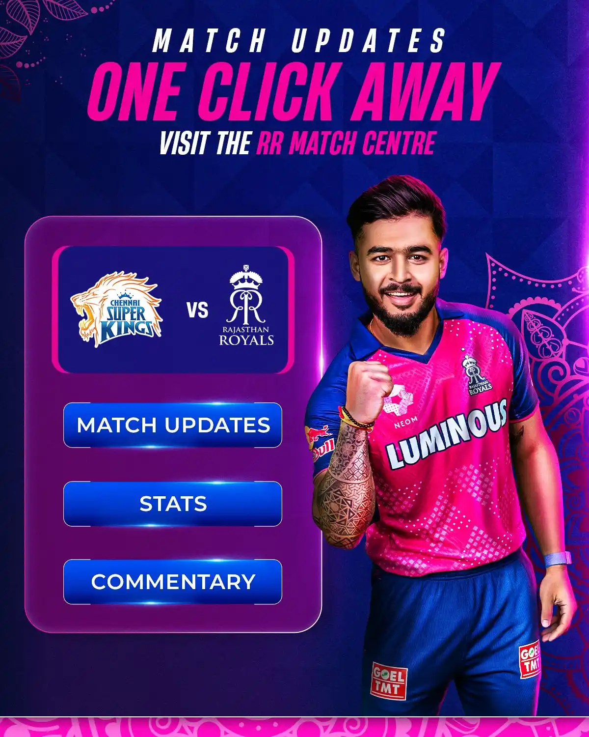 Image from Rajasthan Royals: Last game of the season and it’s begun with a win (at the toss). Stay ...