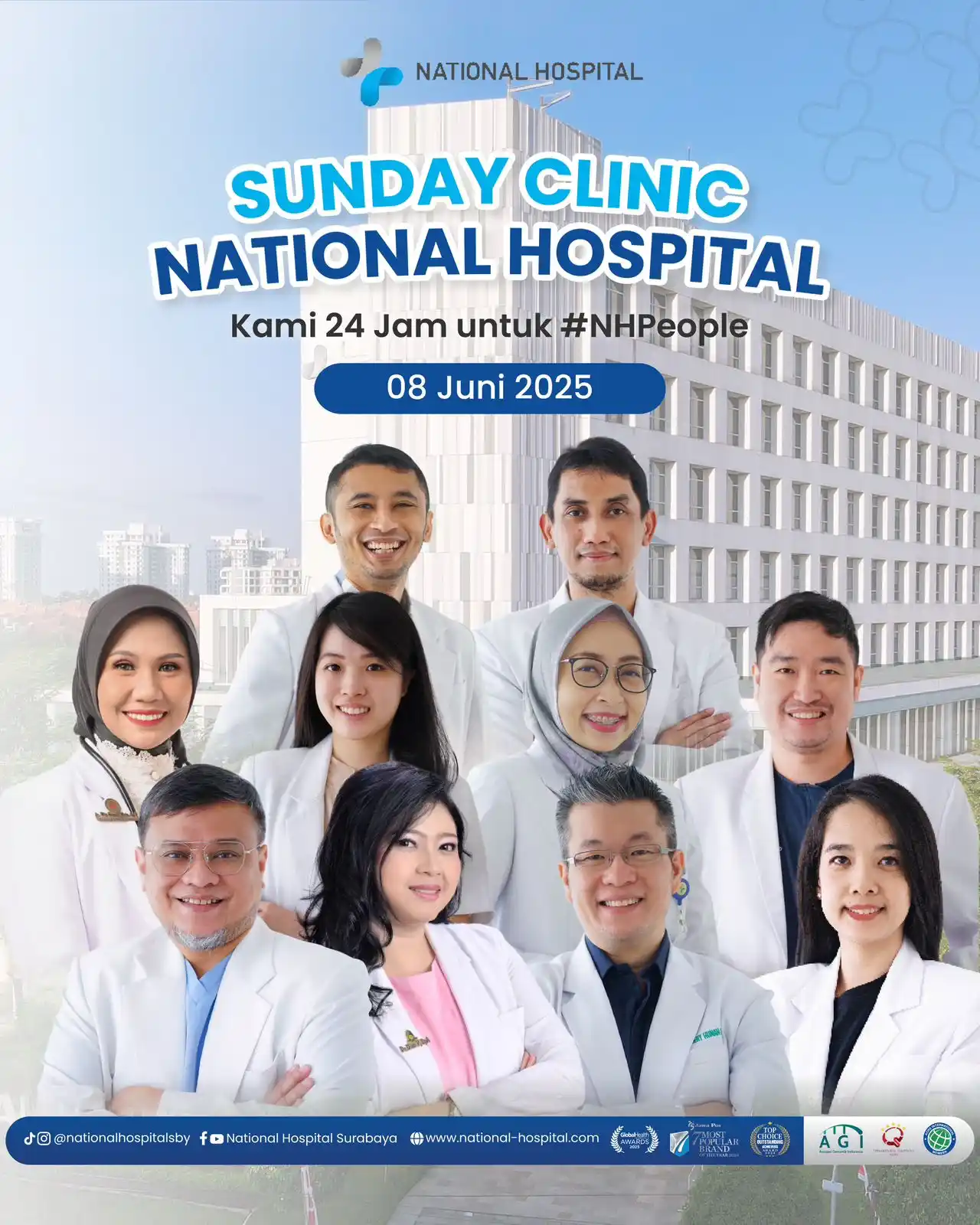 Image from NATIONAL HOSPITAL: POLI DOKTER SPESIALIS TETAP BUKA 8 JUNI 2025‼️ Akhir pekan bukan bera...