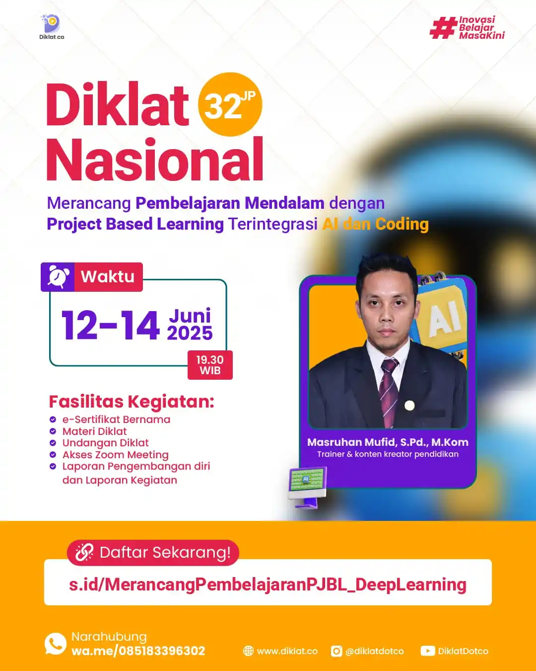 Image from Diklat.co Official: ‼️ *SEGERA DAFTARKAN, PENDAFTARAN GRATIS*‼️ Pembelajaran masa kini me...