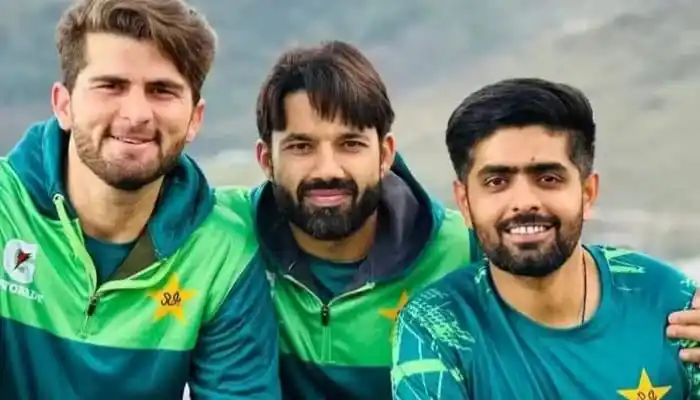 Image from @eagle_cric: Shaheen Afridi, Babar Azam, Mohammad Rizwan out of Pakistan's T20I pla...
