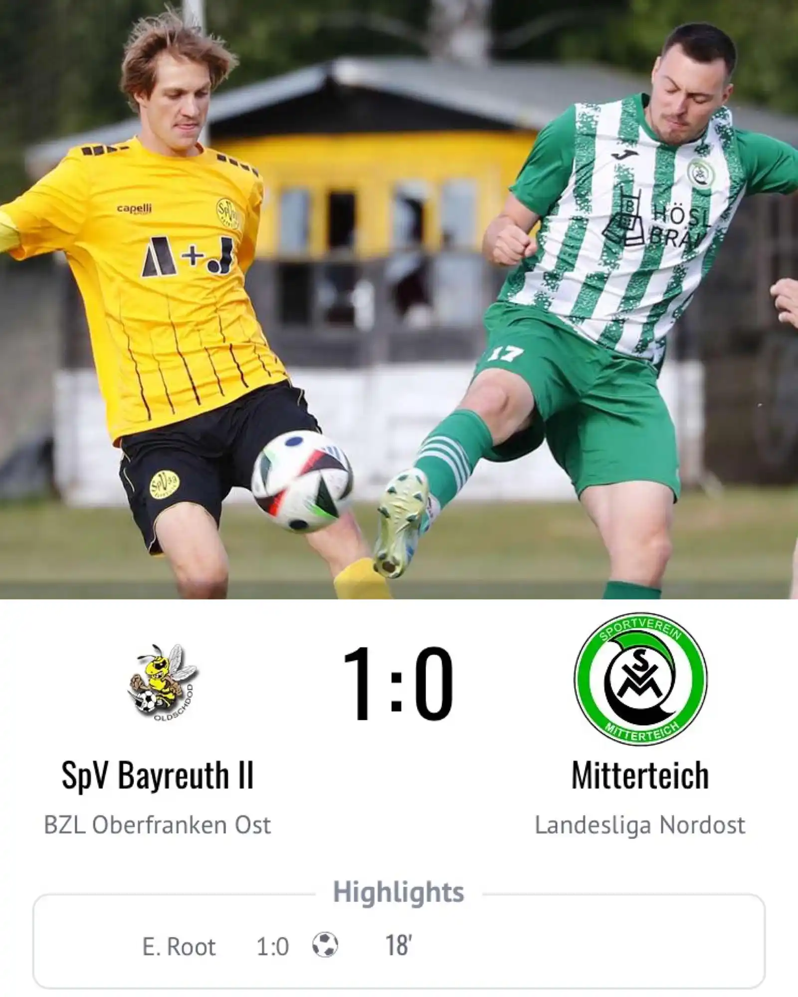 Image from SpVgg Bayreuth - Die Oldschdod ruft!: *Sieg im Hinspiel* 👊🏻 Vor 399 Zuschauern setzten sich unsere Jungs k...