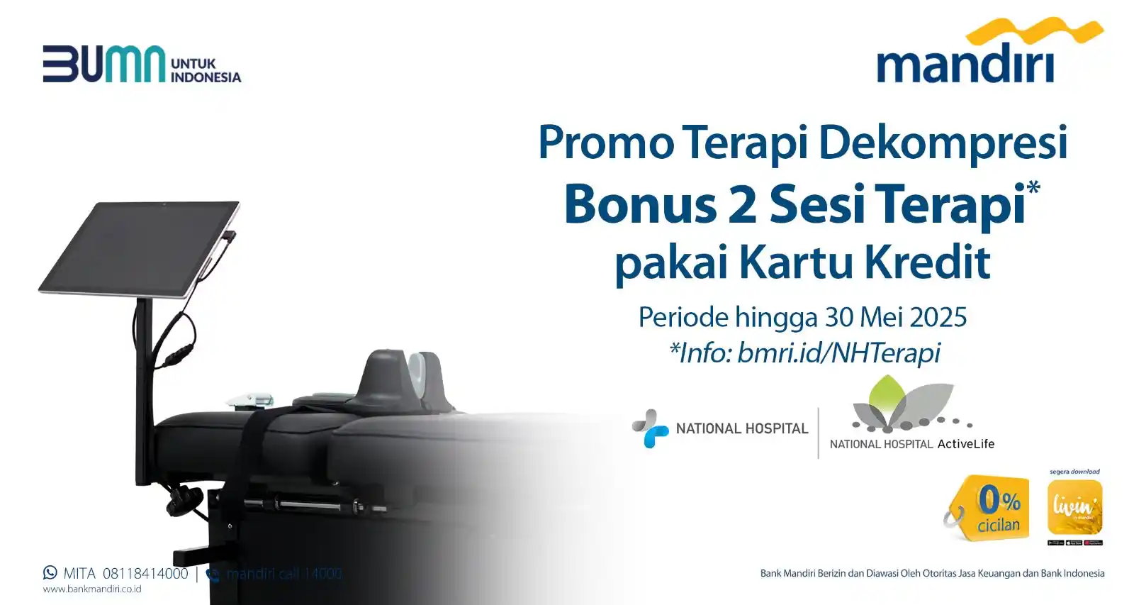 Image from NATIONAL HOSPITAL: Spesial untuk Anda, nikmati bonus 2 Terapi Dekompresi dan Cicilan 0% h...
