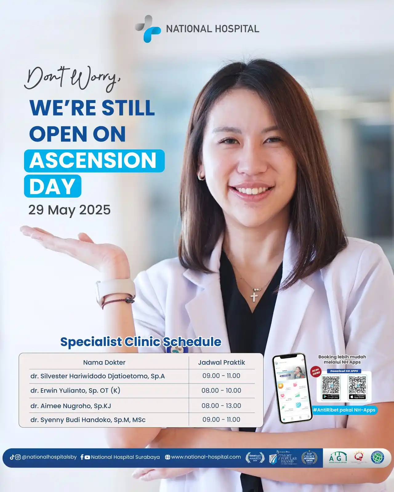 Image from NATIONAL HOSPITAL: TANGGAL 29 MEI 2025 NATIONAL HOSPITAL TETAP BUKA‼️ Di momen 29 Mei 20...