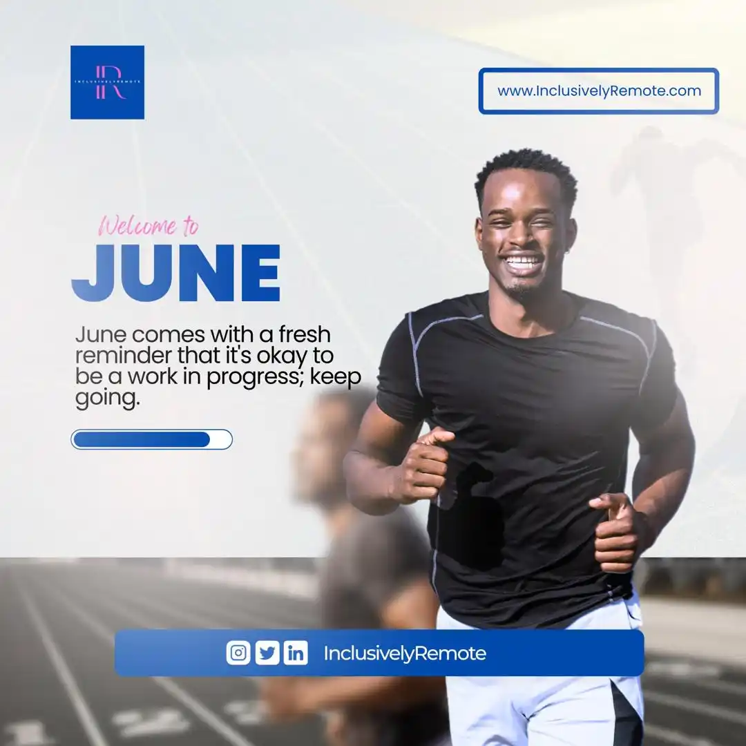 Image from InclusivelyRemote : Welcome to June Superstars 🩷💙 This month, we are not just talking, ...