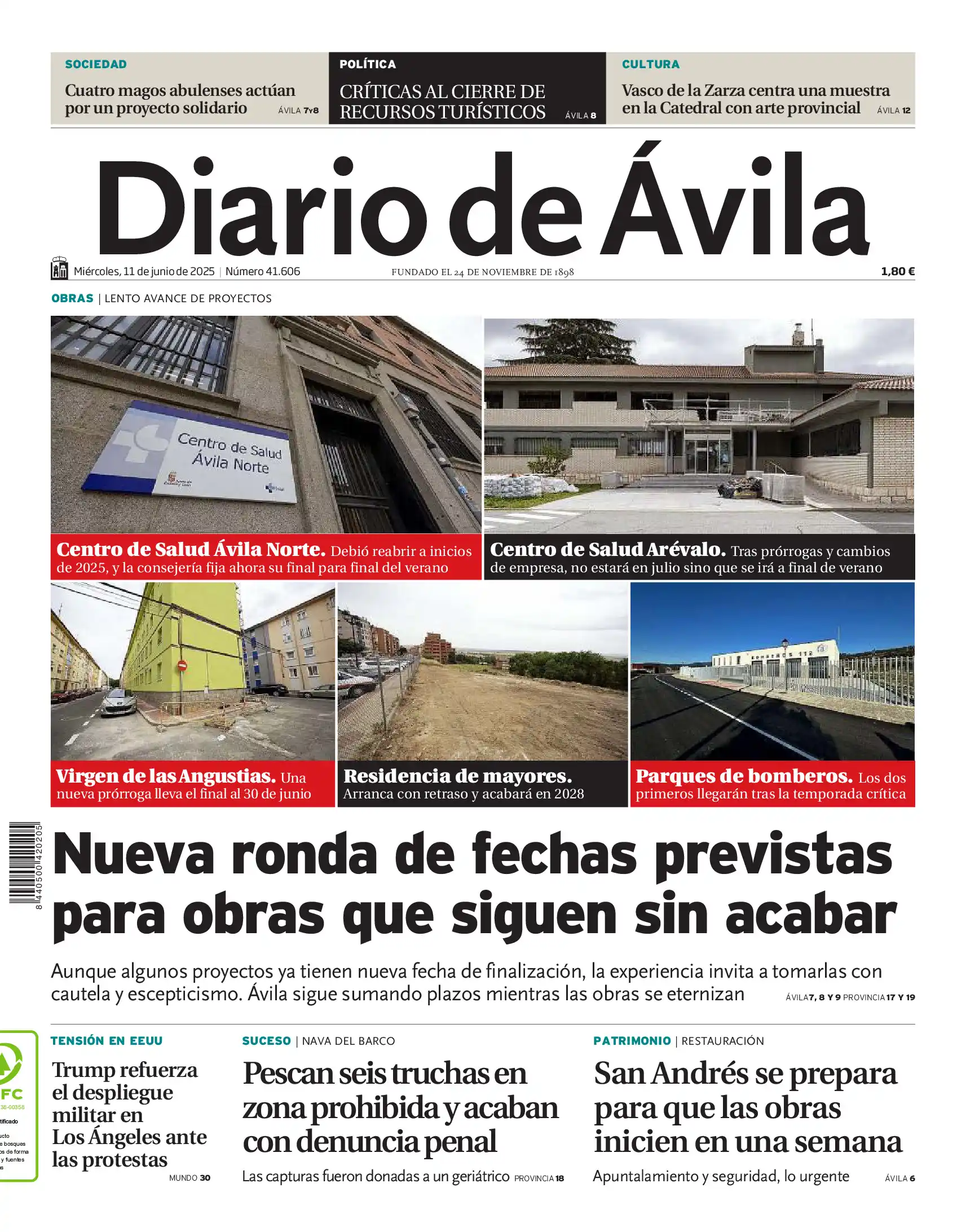 Image from Diario de Ávila: 🗞Buenos días. Esta es la portada de Diario de Ávila de este miércoles...