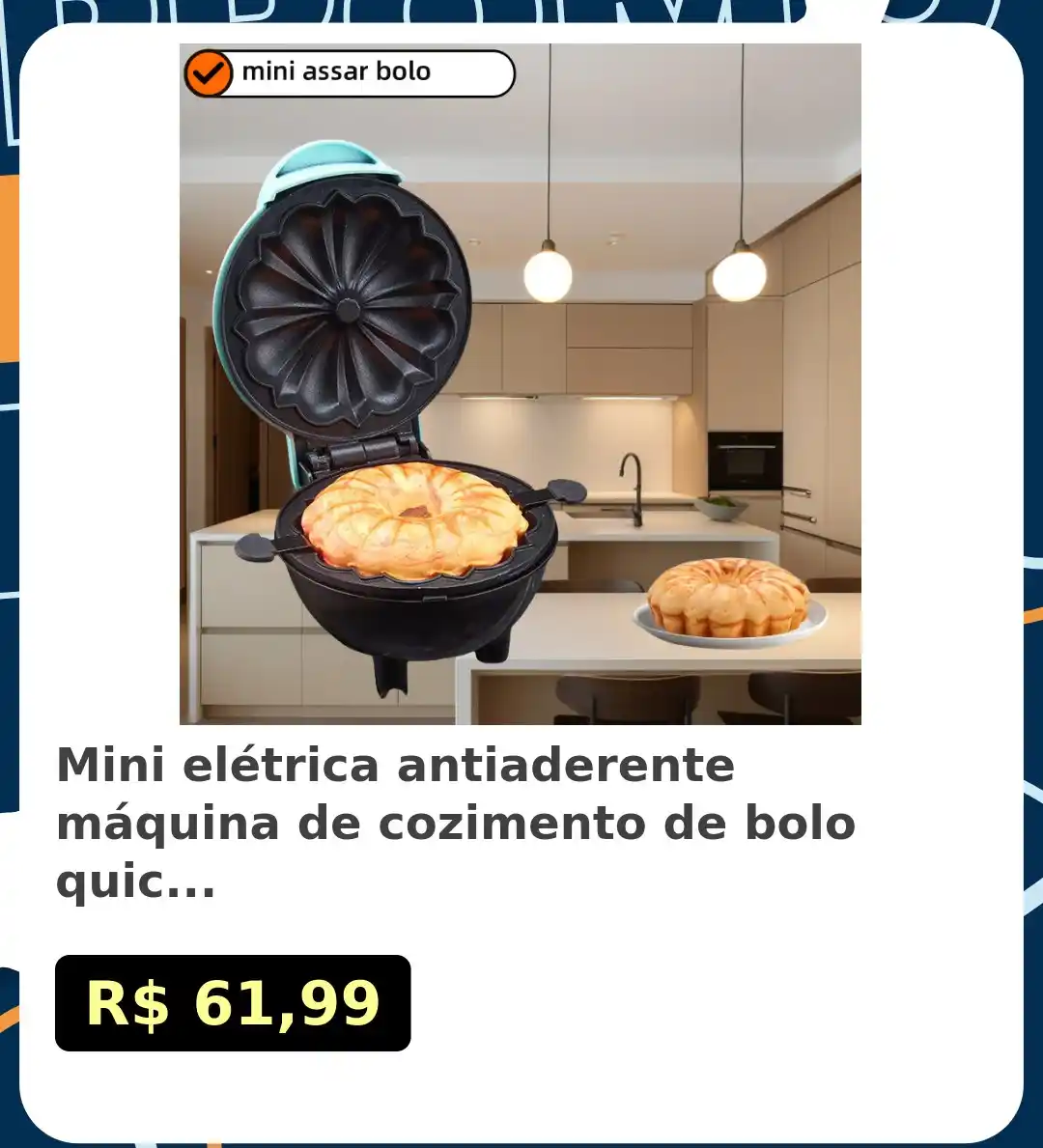 Image from wesleyoliveira1b : 🛍️Mini elétrica antiaderente máquina de cozimento de bolo quiche/forn...