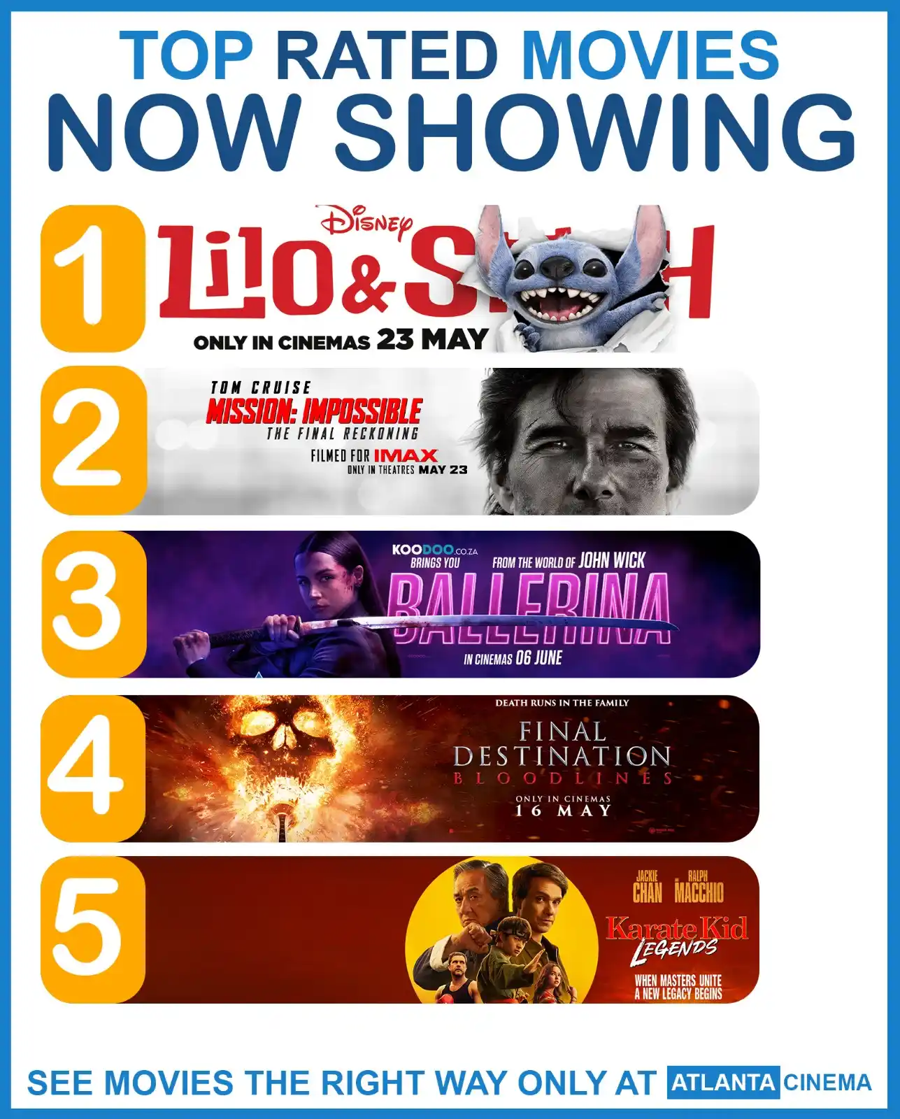 Image from ATLANTA CINEMA SWAKOPMUND: 🎬🔥 Only at Atlanta Cinema Swakopmund: 5 top-rated blockbusters light...