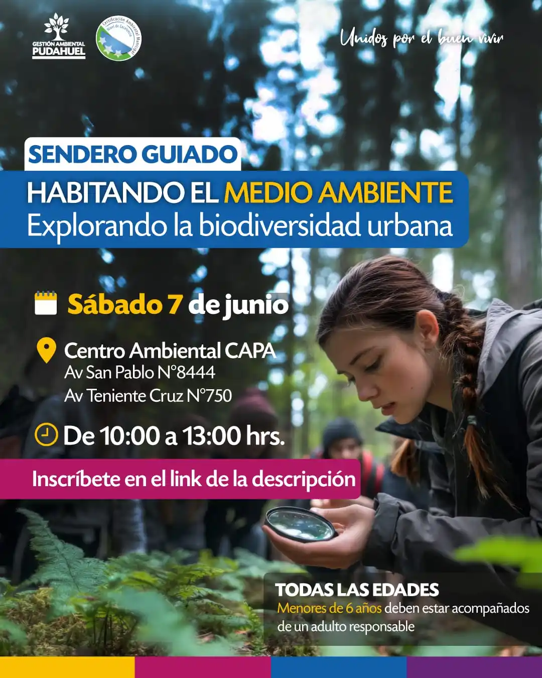 Image from Ilustre Municipalidad De Pudahuel: SENDERO GUIADO🌱🌍 INSCRÍBETE AQUÍ: https://forms.gle/oWJwNvx6jcwMjf6...