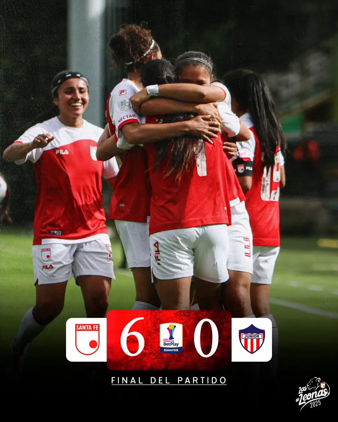 Image from Independiente Santa Fe 🇮🇩: ¡Atención! Las Leonas 🇮🇩 llegaron a su victoria número 100 por Liga....