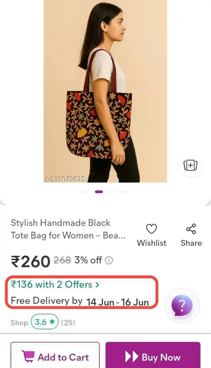 Image from LootDost: Embroidery handbag Rs136/- https://cutt.ly/ErQqdBMX Woman trouser Rs ...