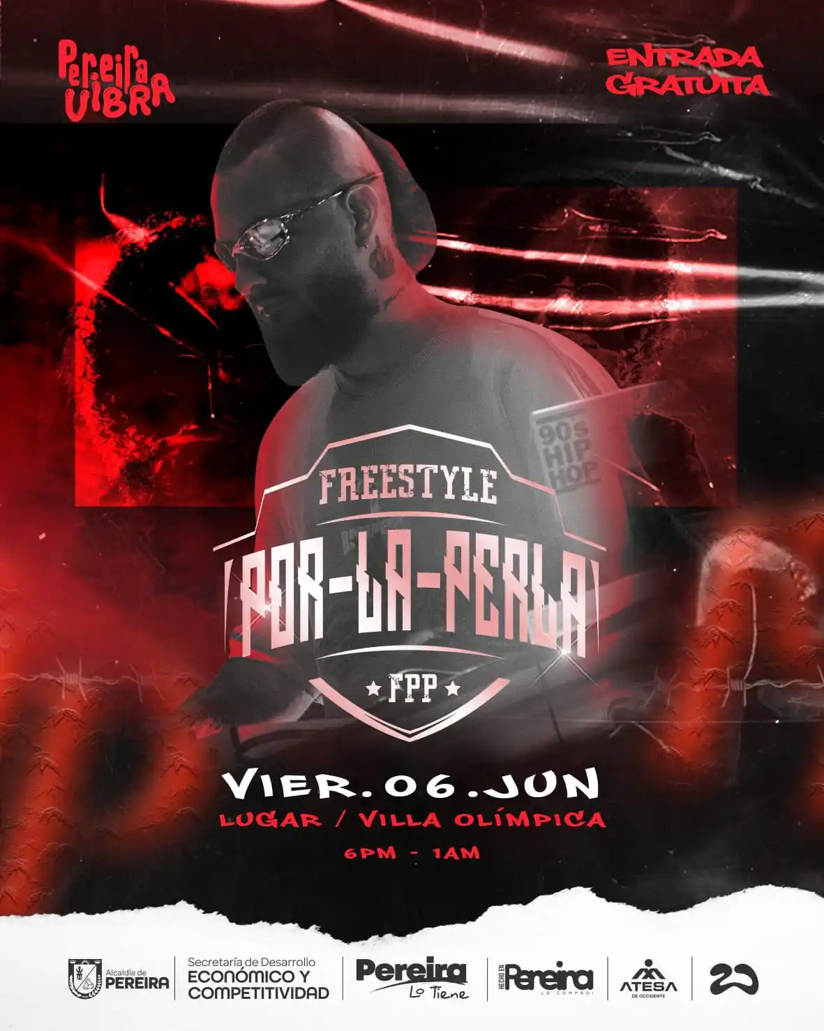 Image from Alcaldía de Pereira : ESTE VIERNES EL FREESTYLE POR LA PERLA SE ENCIENDE NUEVAMENTE 🎤🔥U...