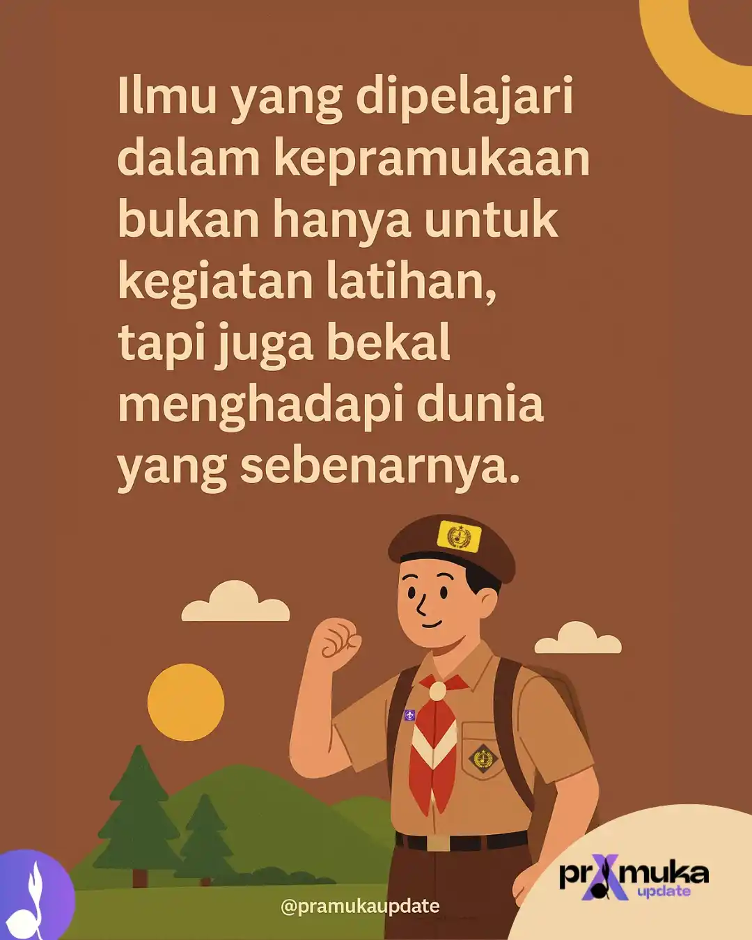 Image from Pramuka Update: Ilmu yang dipelajari dalam kepramukaan bukan hanya untuk kegiatan lati...