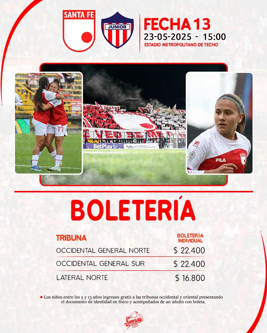 Image from Independiente Santa Fe 🇮🇩: ¡Mañana nos vemos en el Metropolitano de Techo 🏟! ✔️ Precios cómodos...