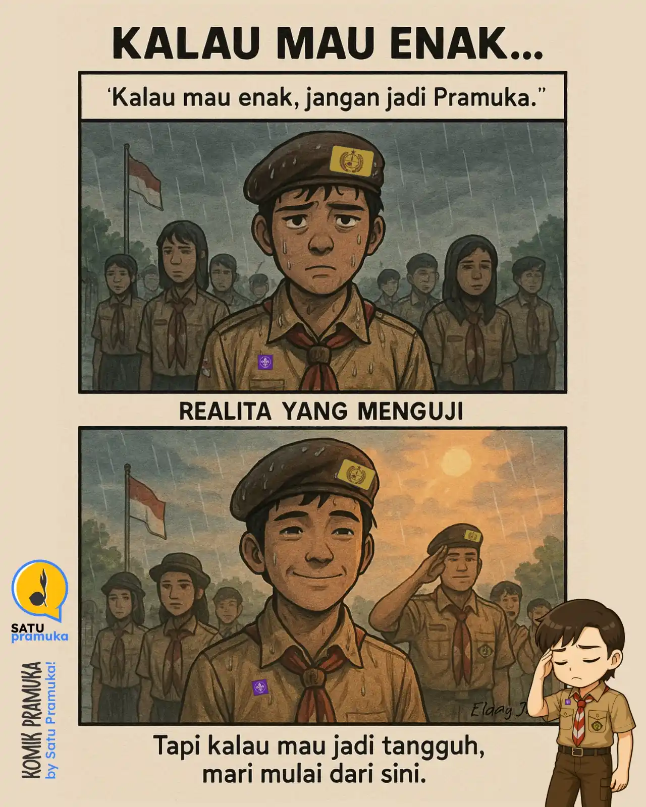 Image from Pramuka Update: Mari mulai dari sini! Jadi pramuka yang tangguh! <a class="text-blue-5...