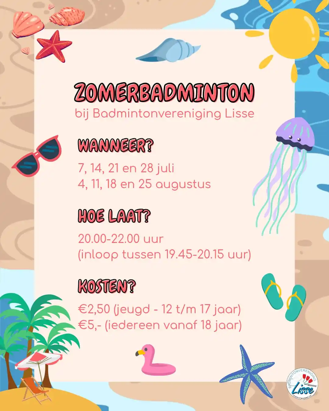 Badmintonvereniging Lisse post
