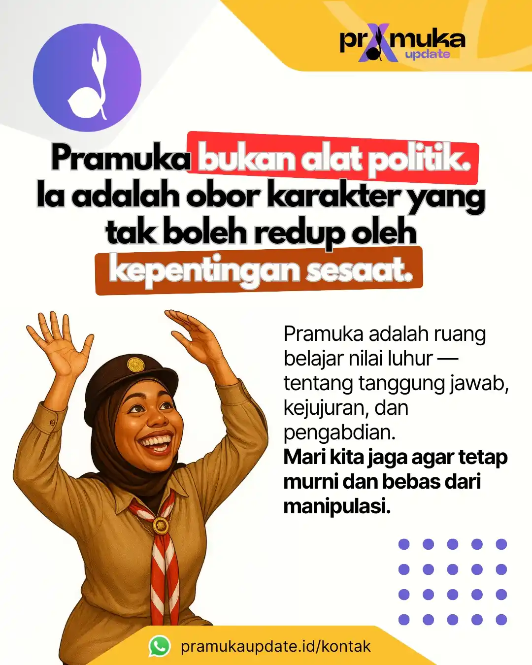 Image from Pramuka Update: Pramuka bukan alat politik. Ia adalah obor karakter yang tak boleh red...