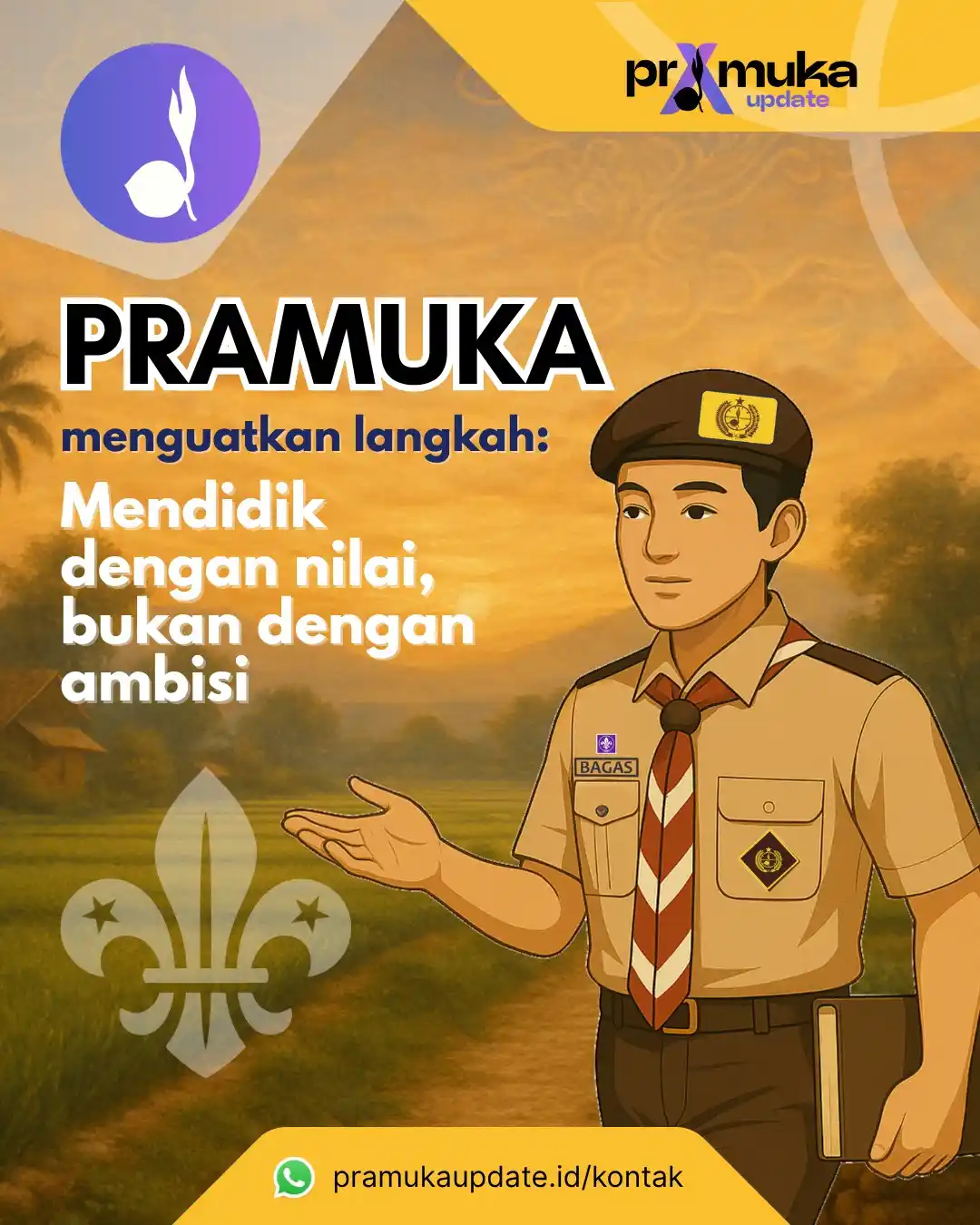 Image from Pramuka Update: 🌄 Pramuka menguatkan langkah: Mendidik dengan nilai, bukan dengan amb...