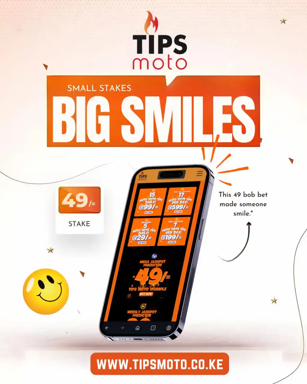 Image from TIPS moto🔥: 🔥For just 49 bob, you could hit it BIG daily!!💰 it’s not about betti...