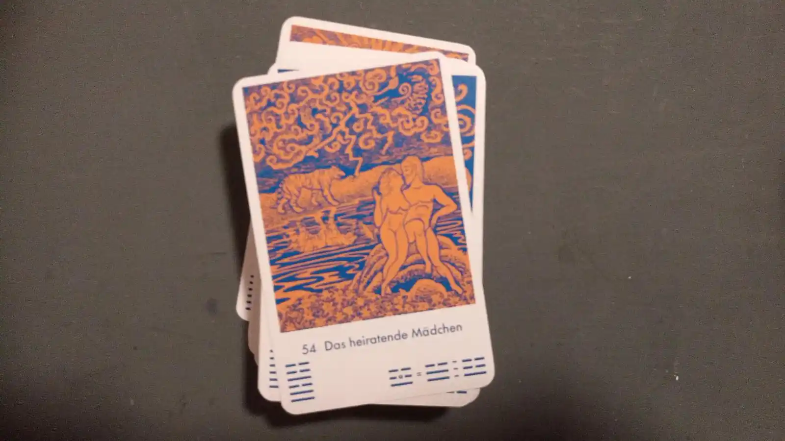 Image from Tagesimpulse - Tagesbotschaften / Skatkarten Der 3.Generation / Orakel / Feng Shui / Tarot: ```I Ging Tagesenergie 👋``` Hexagram *das heiratende Mädchen* Tageso...