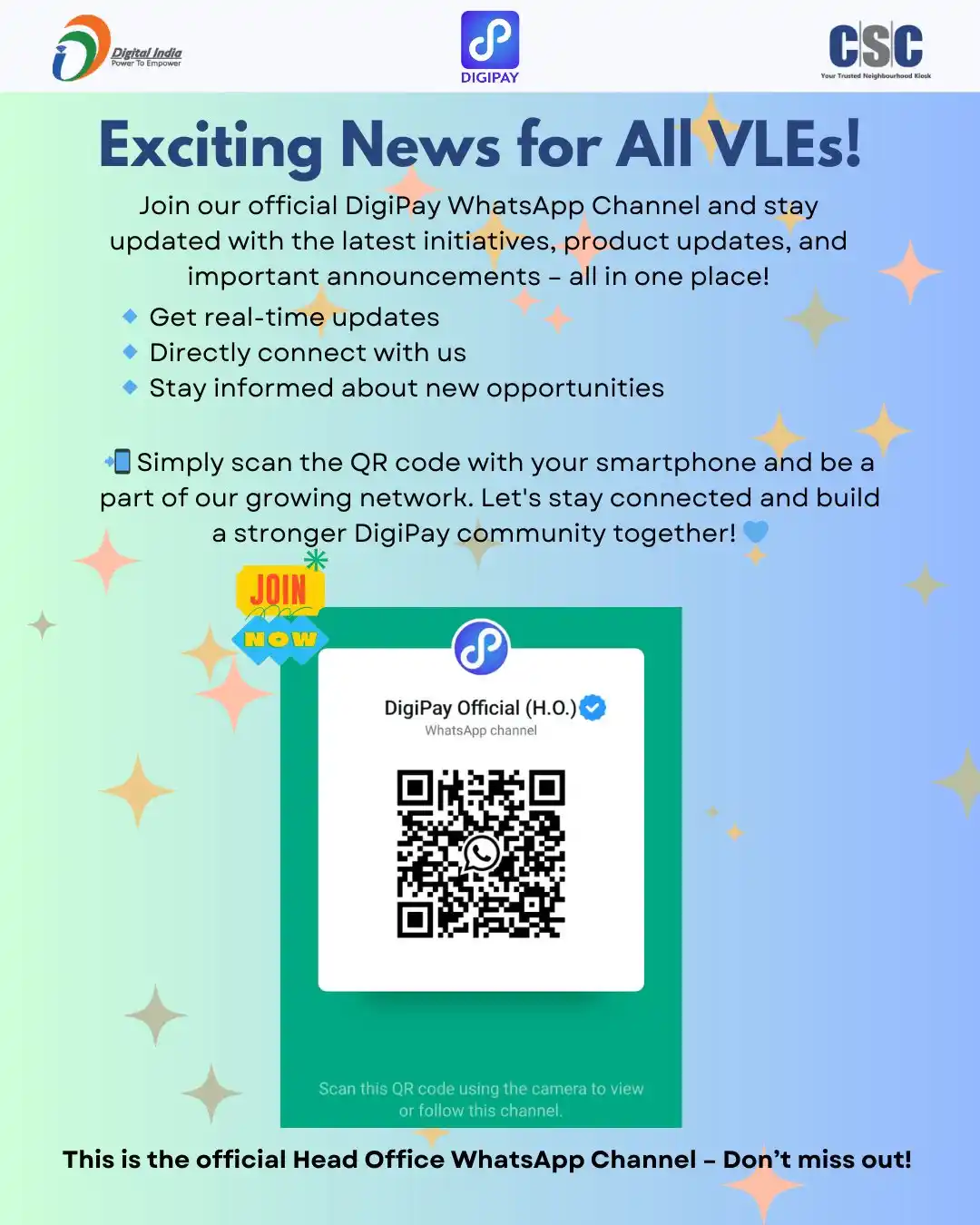 Image from Digipay and DigiPay Lite Information/Support- MP: *📢* *Important Notification for All VLEs* It is requested to each an...