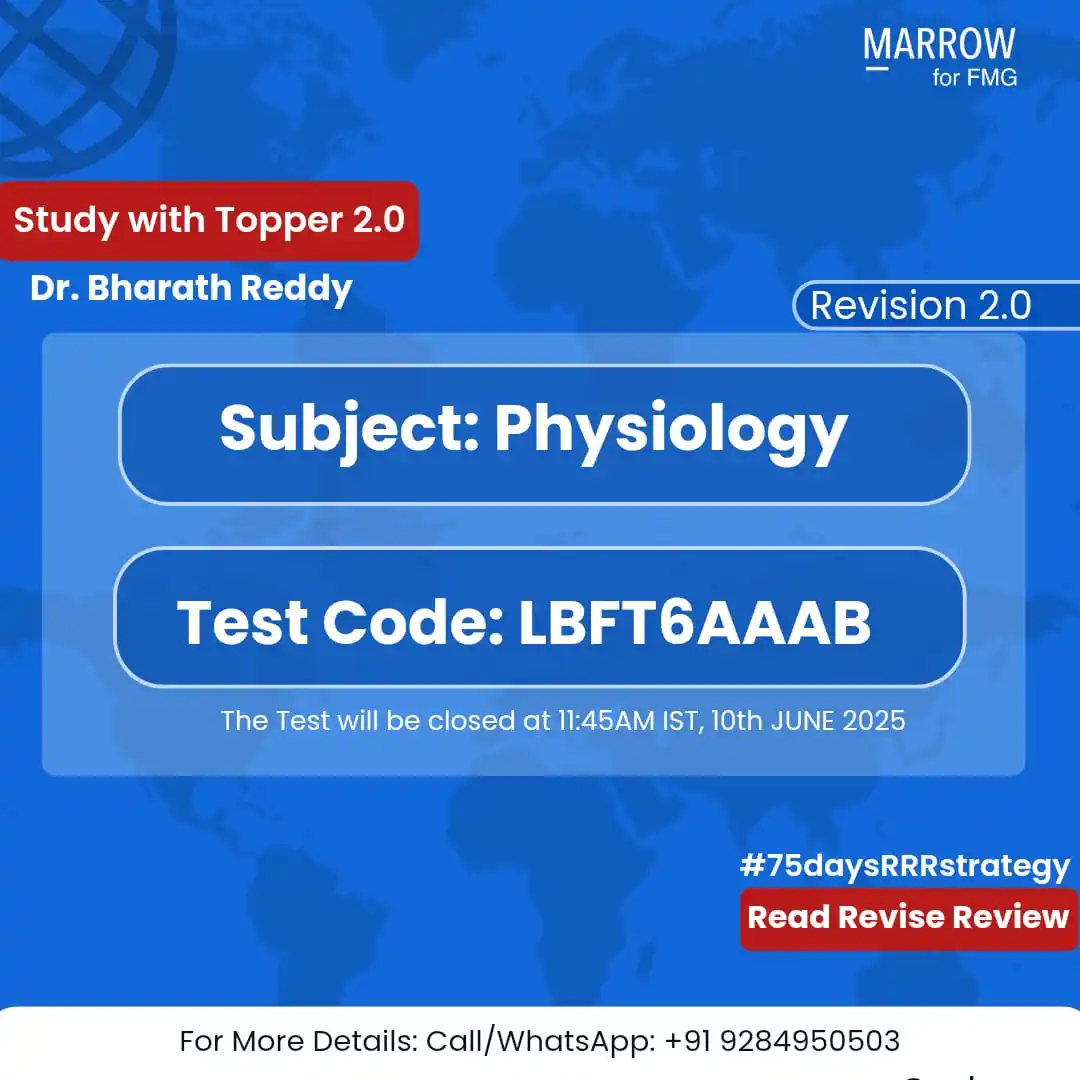 Image from Marrow for FMGE: *🚀 Study with Topper 2.0 - Daily Practice Test is LIVE! 🚀* *<a cl...