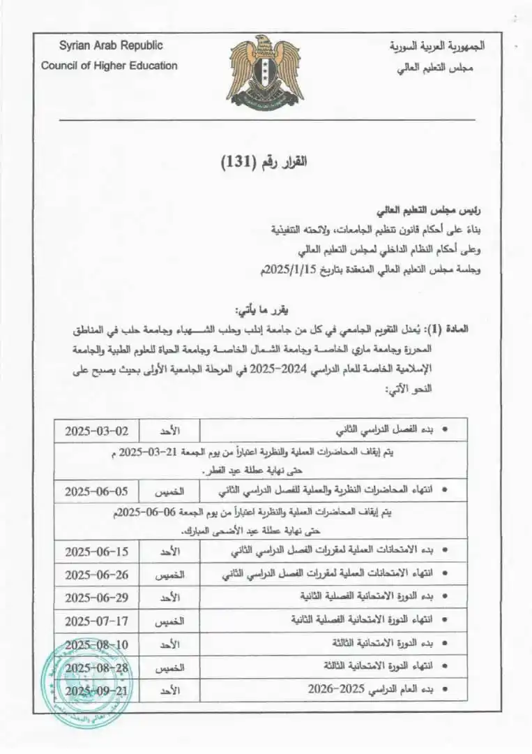 Image from القاعة الامتحانية الجامعية بسوريا ¦ ⌲ ✐: <a class="text-blue-500 hover:underline cursor-pointer" href="/hashtag...