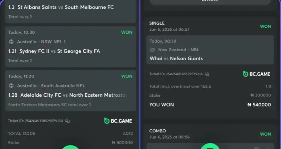 Image from IAMUKC COMEDIAN: *1 MILLION WON & PAID OUT ON BC GAME😘💚💰*  *2/2 FREE TIPS WON ON BC ...