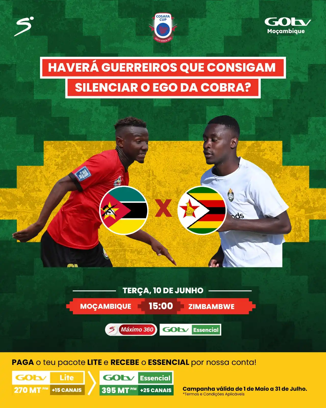 Image from GOtv Moçambique: *A África do Sul sucumbiu ao veneno dos Mambas e a vitória veio como u...