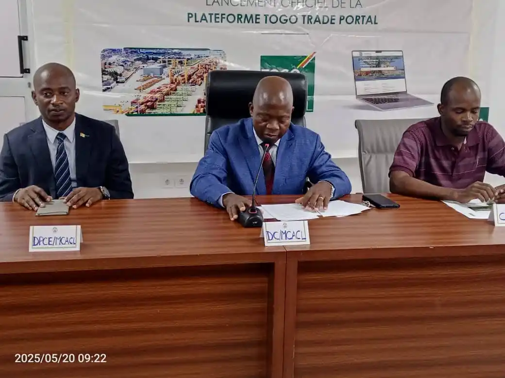 Image from Gouvernement Togolais: *Après le lancement officiel de la plateforme ‘’Togo Trade Portal’’ le...